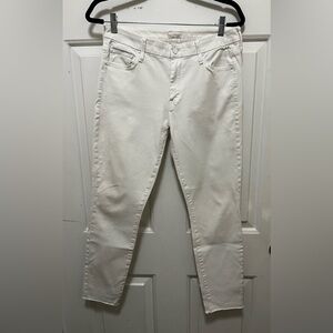 Mother Looker Ankle Fray Women's White Jeans Size 30